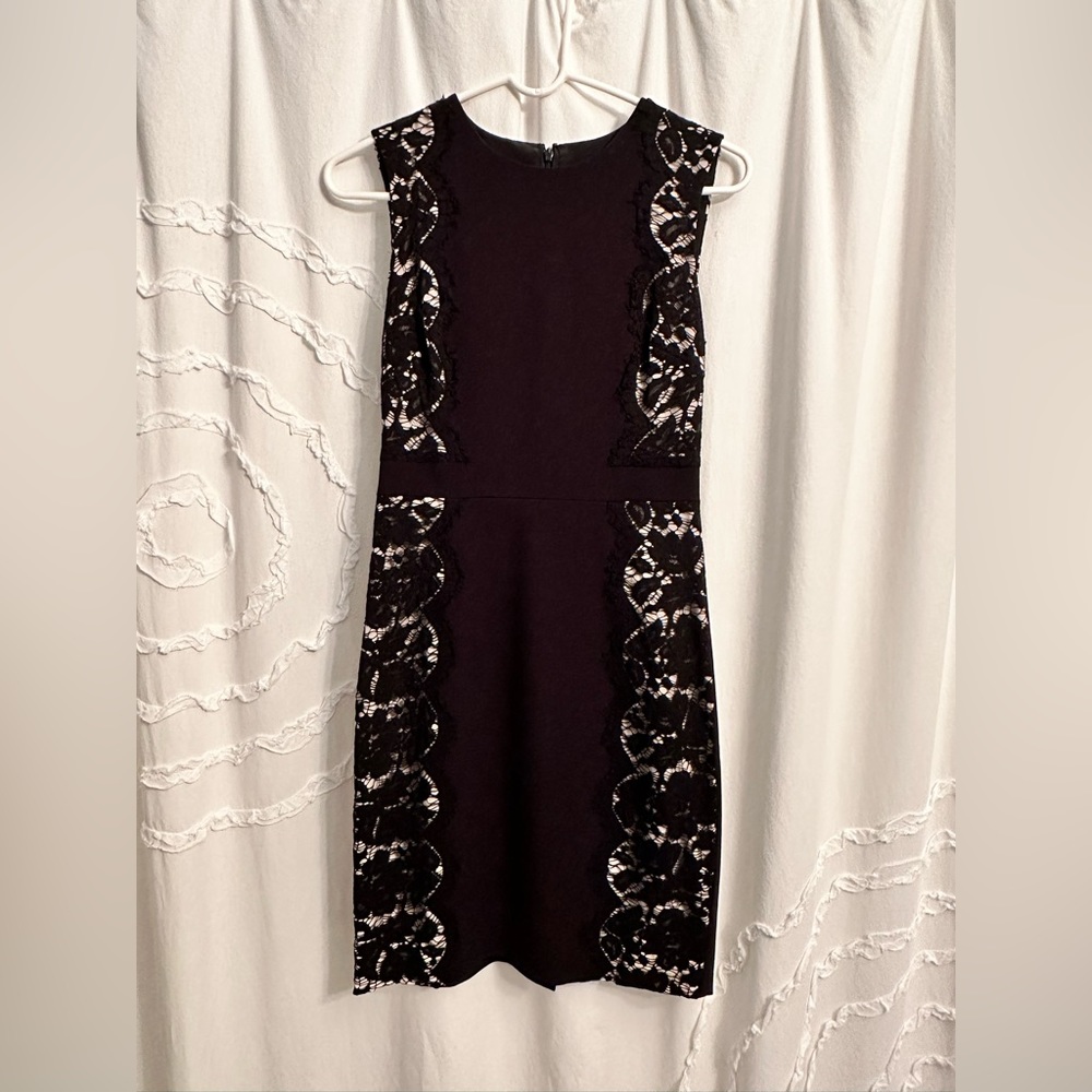 Jcrew little black dress with lace on the sides